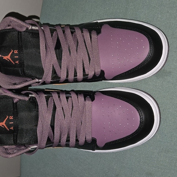 Nike Air Jordan 1 Mid SE Shoes Black Sky J Mauve FB9911-008 Men's Sizes NEW - Picture 6 of 6
